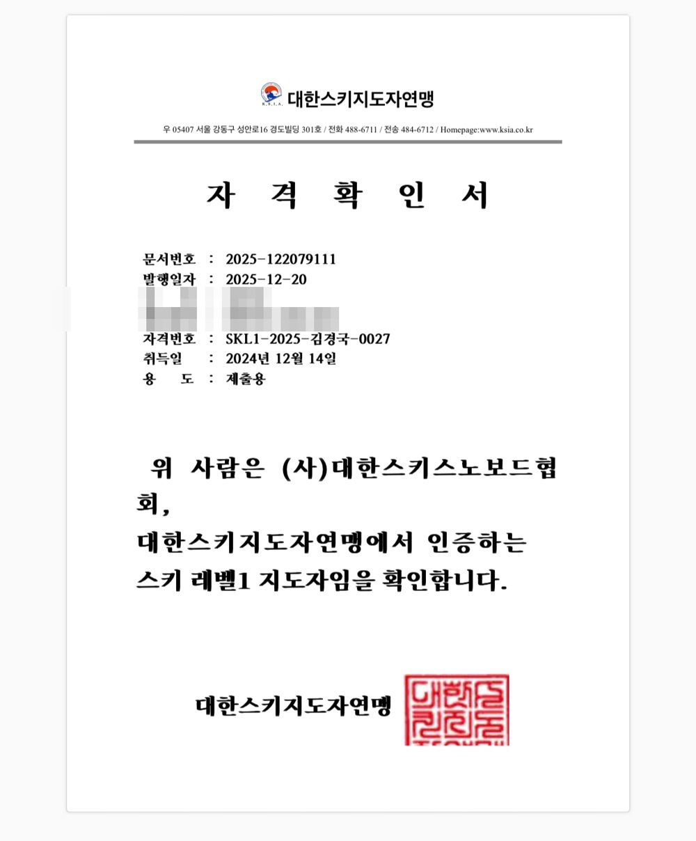 스키 레벨1