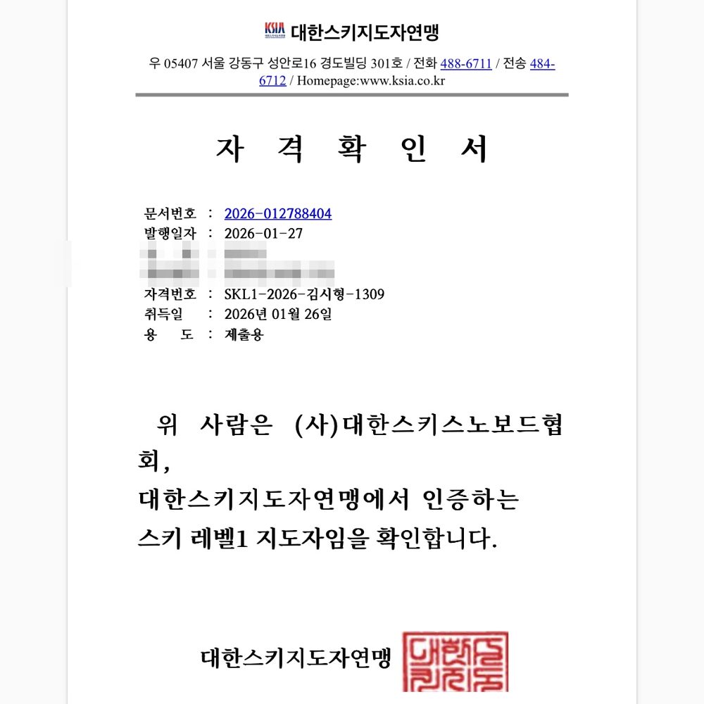 스키 레벨1